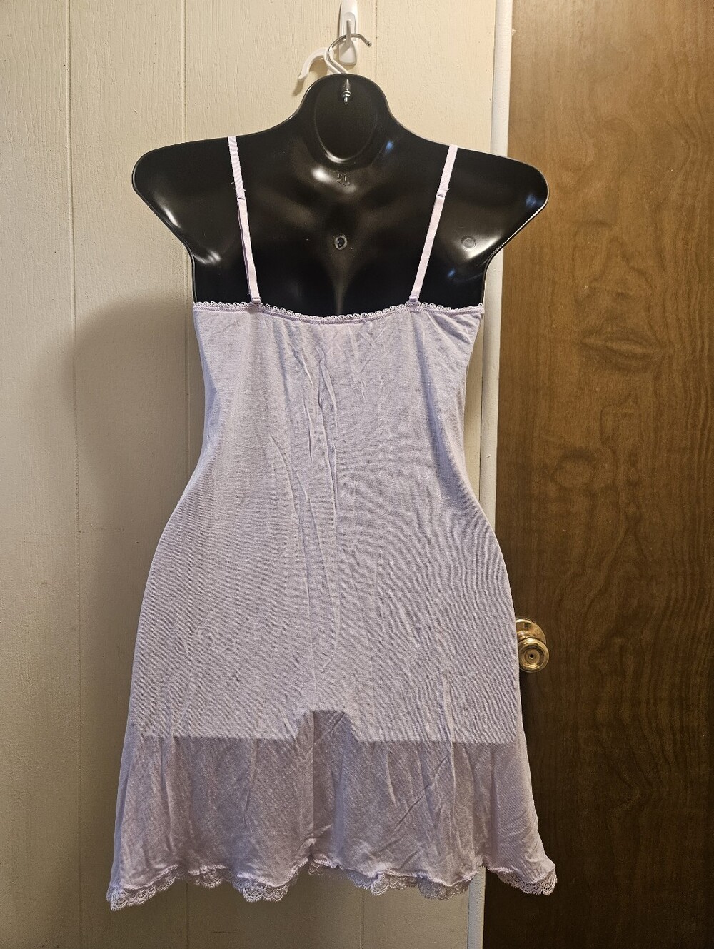NWOT Victoria's Secret Lavender Lace-Accented Chemise - Picture 2 of 3